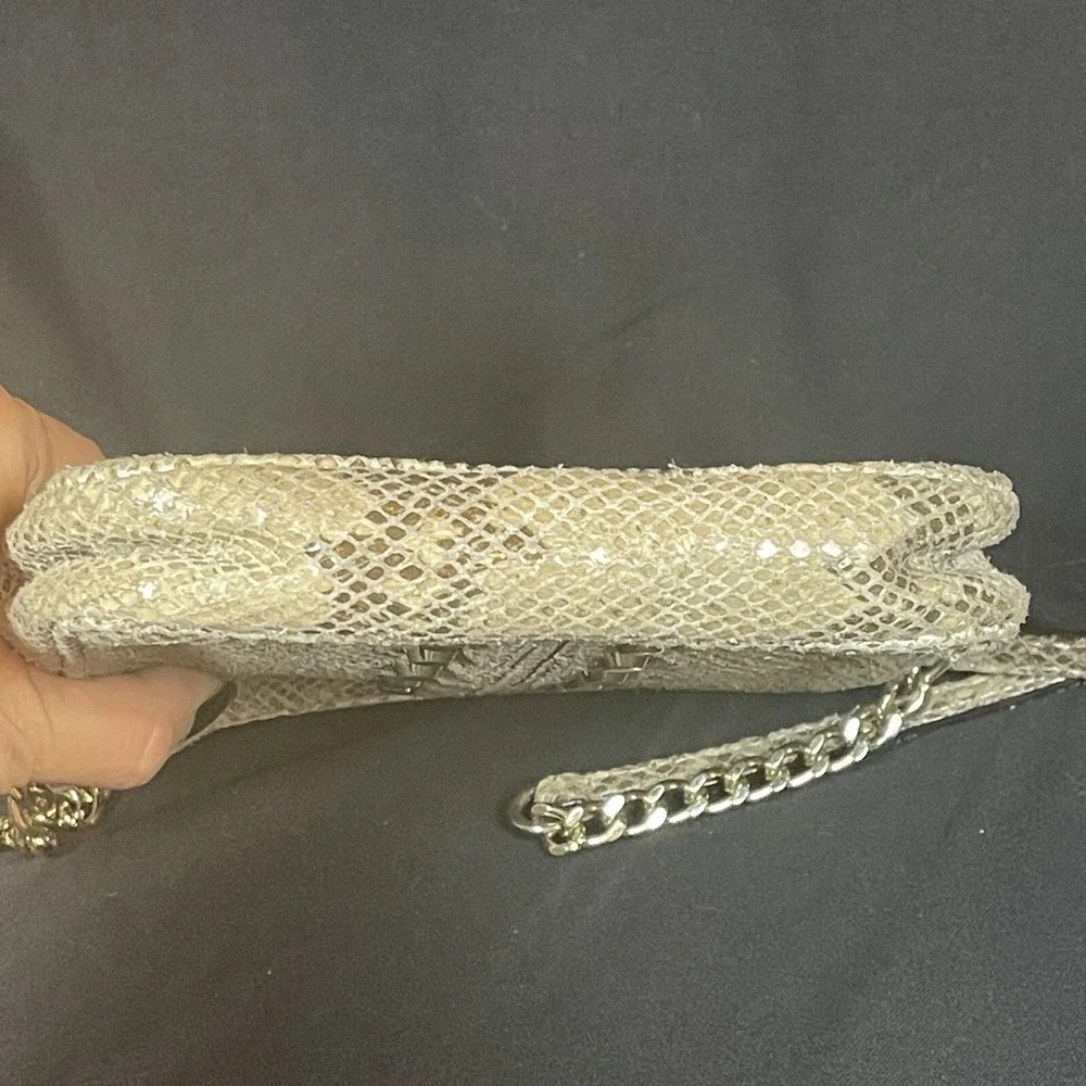 Michael Kors Uptown Astor Snake‎ Skin Crossbody Bag Purse Chain Strap Studded